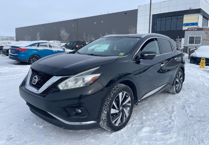 2015 Nissan Murano Platinum Black AWD SUV Front Exterior View Calgary