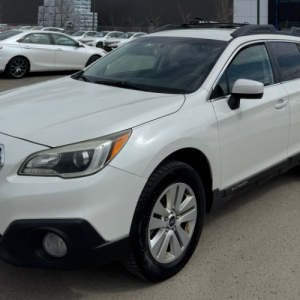 2015 Subaru Outback 2.5i Premium AWD front view in Calgary